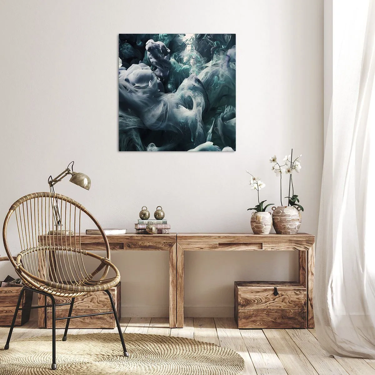 Cuadro sobre lienzo - Impresión de Imagen - Un movimiento de color - 50x50 cm