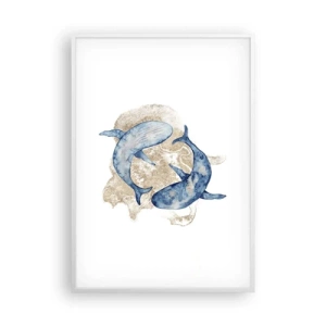 Póster en marco blanco - ¿Amistad o amor? - 70x100 cm