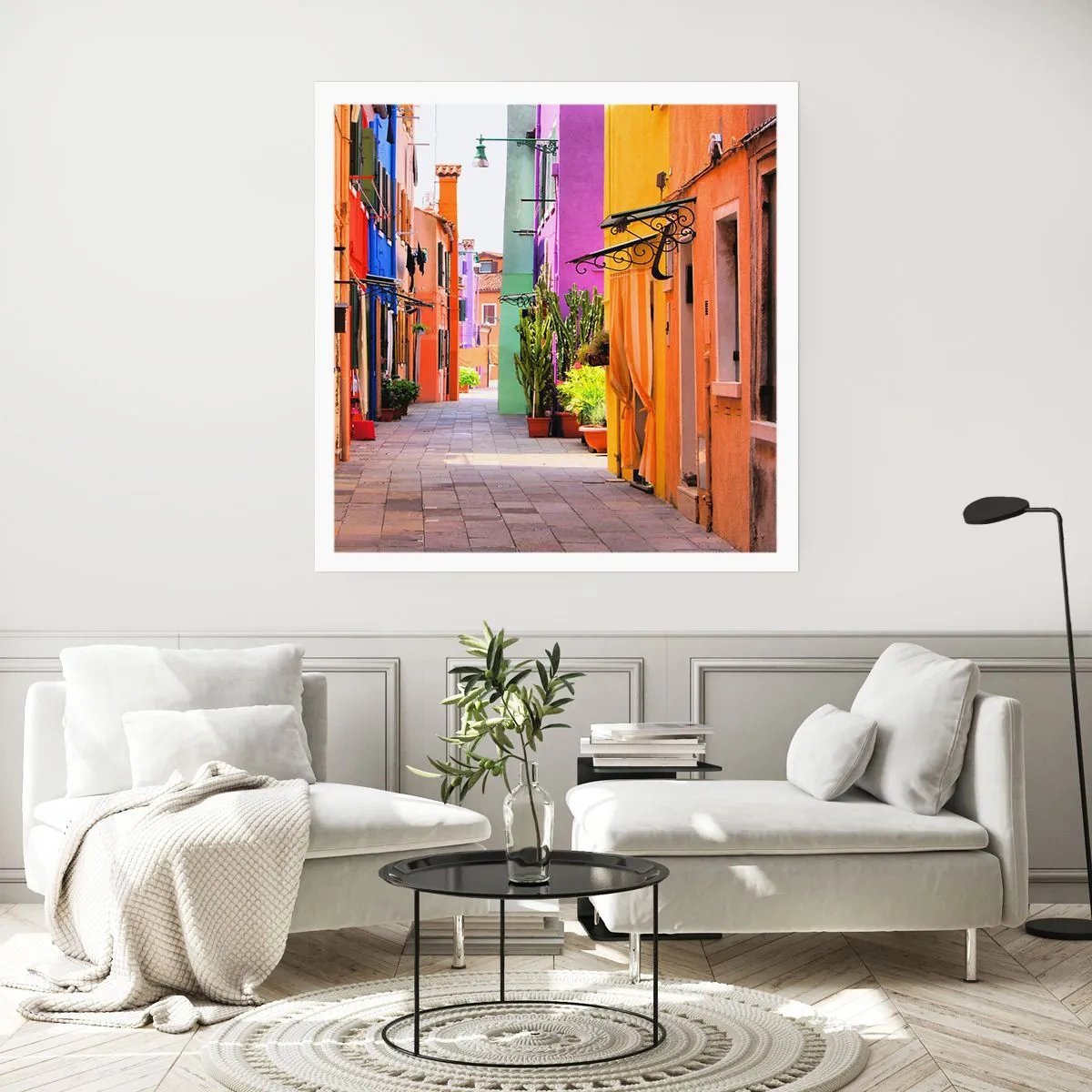 Póster - El callejón arco iris - 40x40 cm