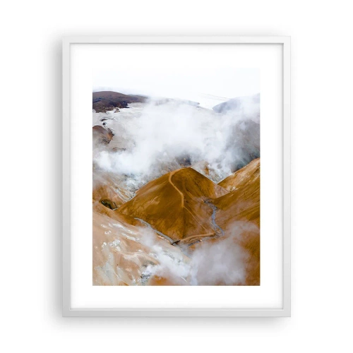 Póster en marco blanco - La dura belleza de Islandia - 40x50 cm