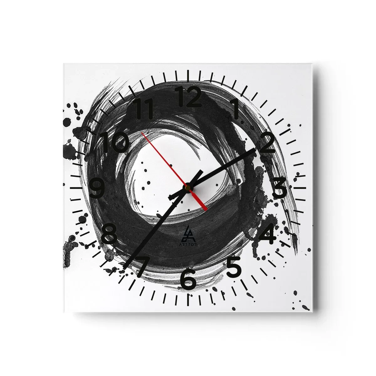 Reloj de pared - Reloj de vidrio - El torbellino de la creación - 40x40 cm