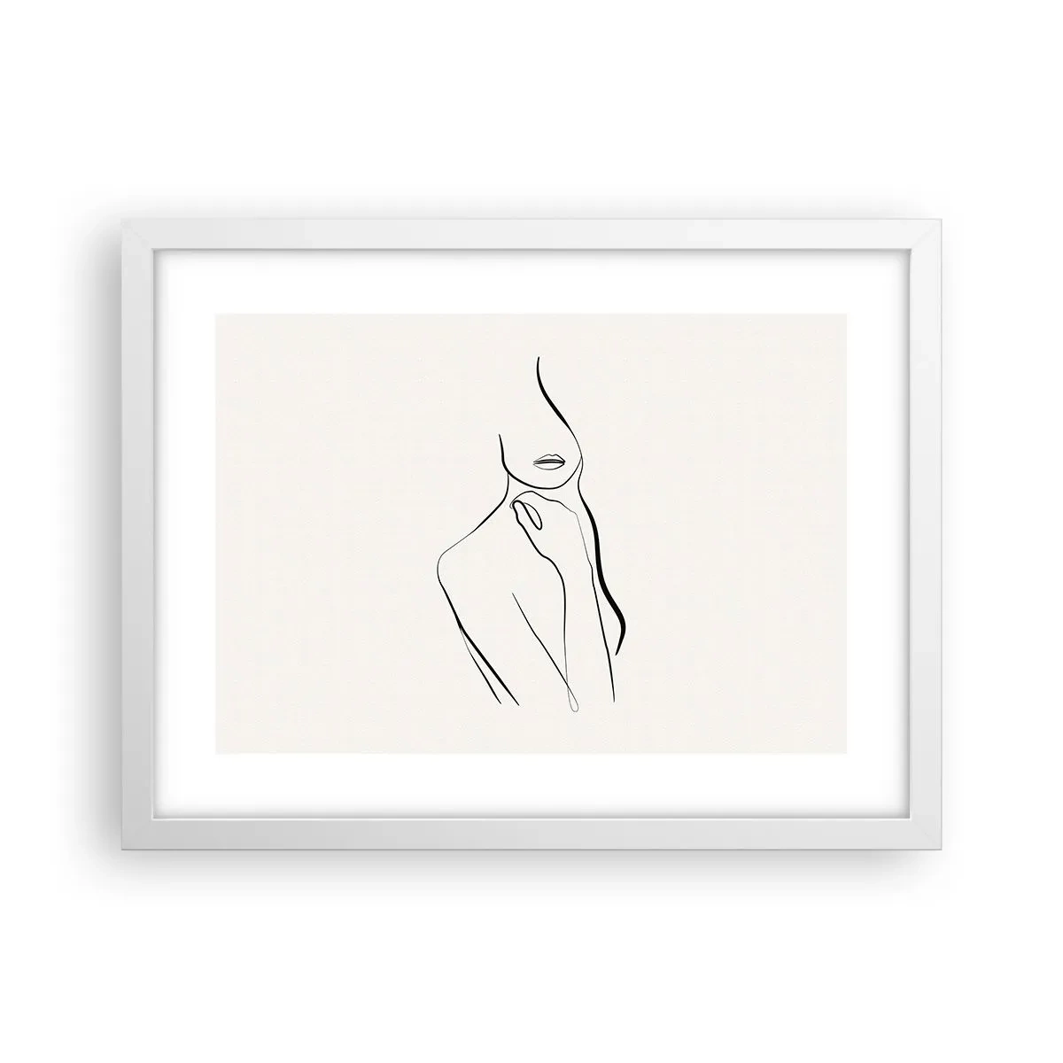 Póster en marco blanco - Una ola de melancolía - 40x30 cm