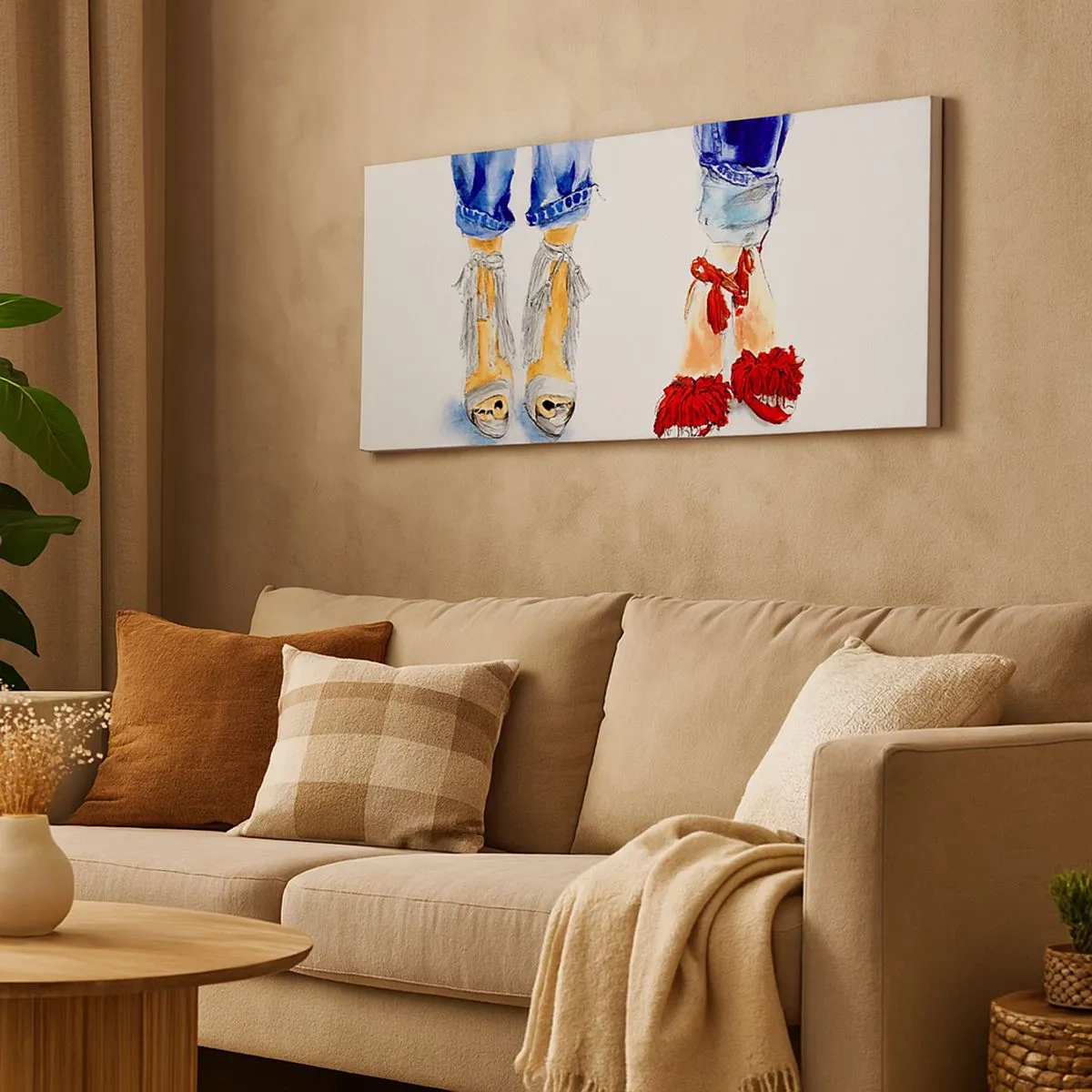 Cuadro sobre lienzo - Impresión de Imagen - ¿Por qué no vamos a dar un paseo? - 100x40 cm