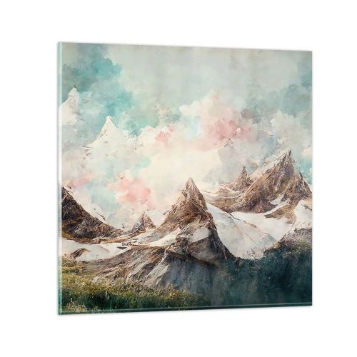 Cuadro sobre vidrio - Impresiones sobre Vidrio - Filos rocosos - 40x40 cm