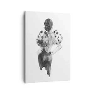 Cuadro sobre lienzo - Impresión de Imagen - Ilustración minimalista en acuarela de una mujer. - 50x70cm - Pasa justo por aquí - Decoración de pared moderna para salón y dormitorio ARTTOR