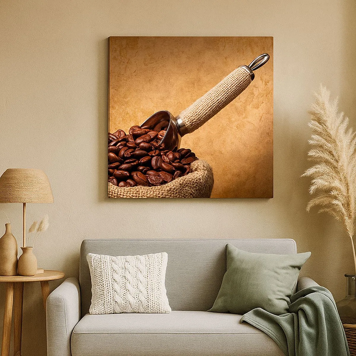 Cuadro sobre lienzo - Impresión de Imagen - En la fuente del sabor - 30x30 cm