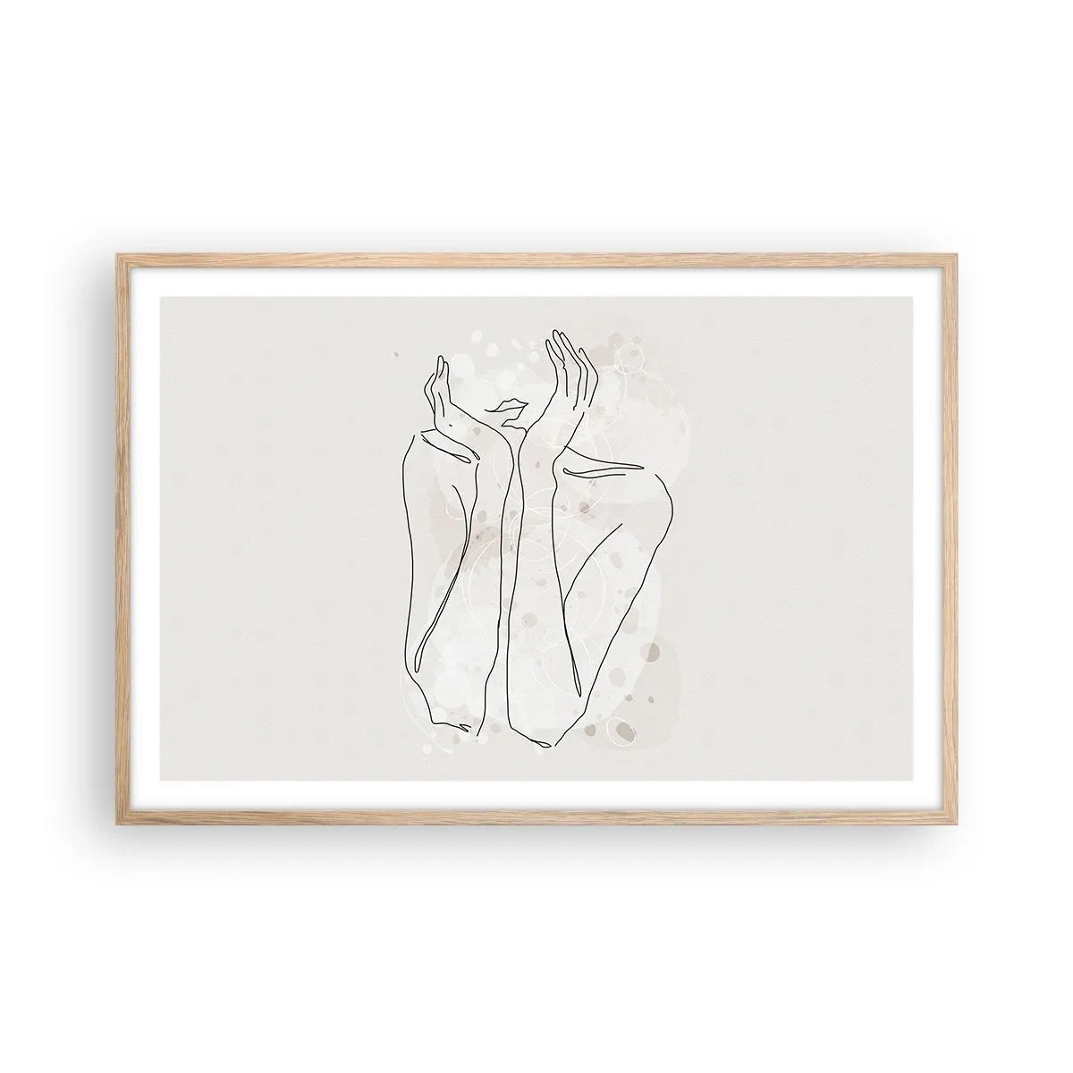 Póster en marco roble claro - Un momento de ensueño - 91x61 cm