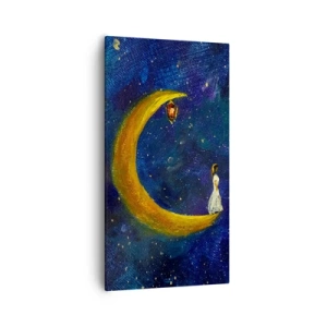 Cuadro sobre lienzo - Impresión de Imagen - La llamada de la Luna - 55x100 cm