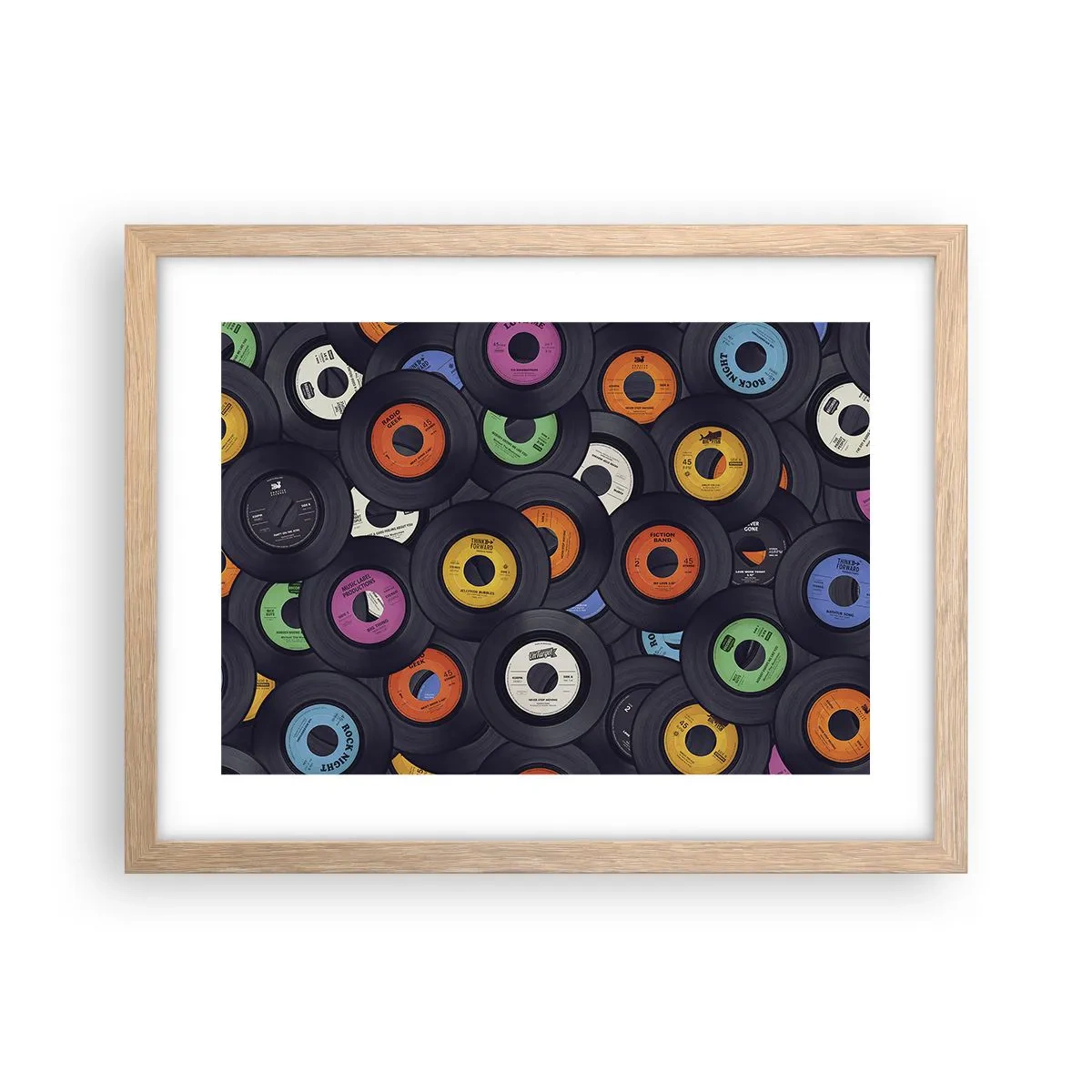 Póster en marco roble claro - Colores de los clásicos - 40x30 cm
