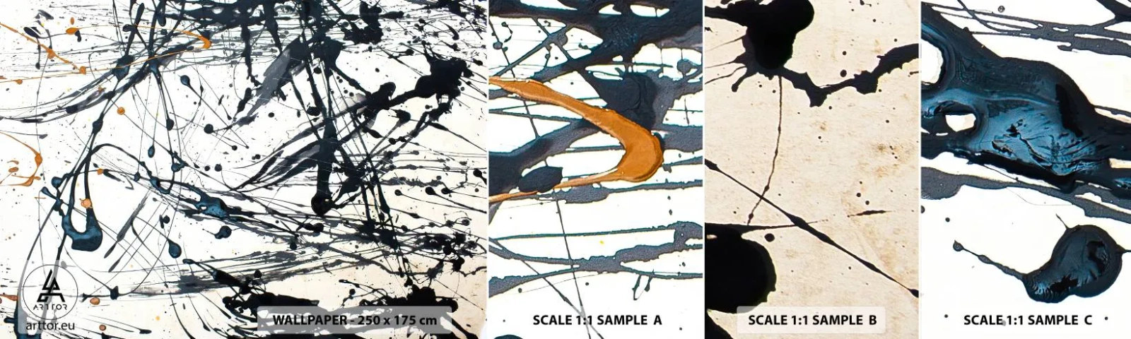 Muestra De Fotomural Standard Eco - Abstracción expresionista - Abstracción, Pedazo, Artístico - 100x30 cm