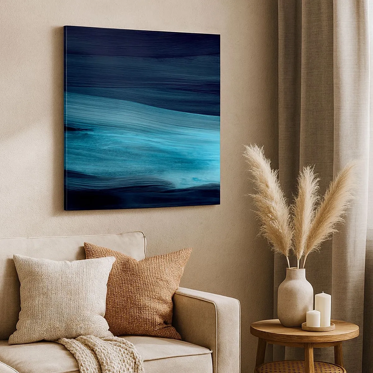 Cuadro sobre lienzo - Impresión de Imagen - Nadar con la corriente - 30x30 cm