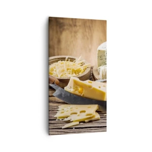Cuadro sobre lienzo - Impresión de Imagen - Degustación de quesos - 55x100 cm