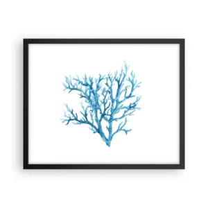 Póster en marco negro - Filigrana marina - 50x40 cm