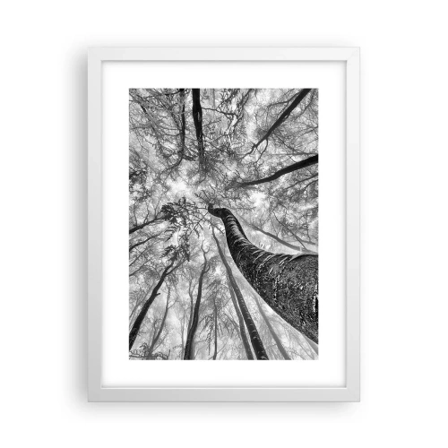 Póster en marco blanco - Carrera hacia la luz - 30x40 cm