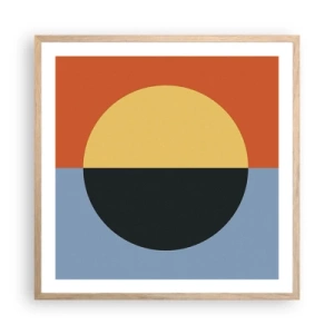 Póster en marco roble claro - Una composición de calidez y frescura - 60x60 cm
