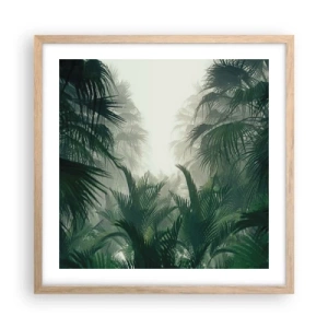 Póster en marco roble claro - Misterio tropical - 50x50 cm