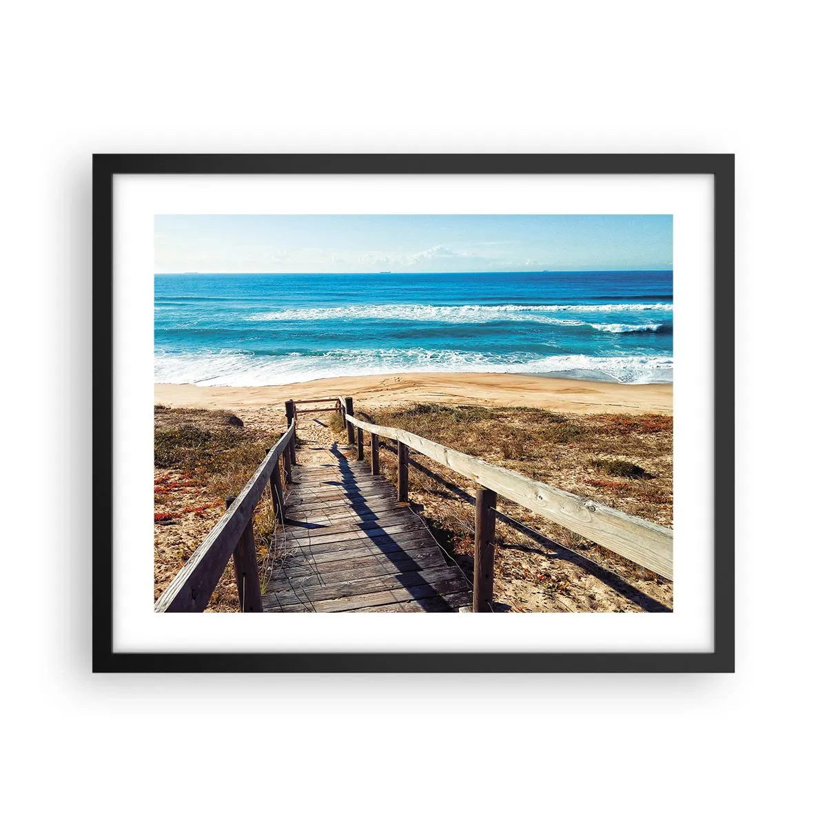 Póster en marco negro - ¡Corre! - 50x40 cm
