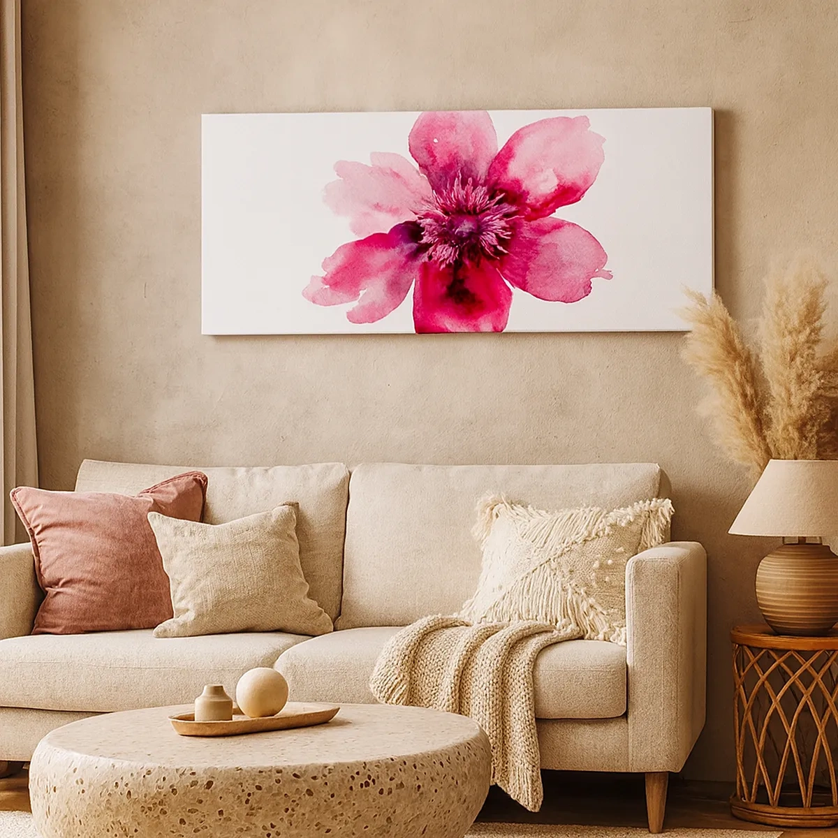 Cuadro sobre lienzo - Impresión de Imagen - Un beso con aroma a carmín - 30x30 cm