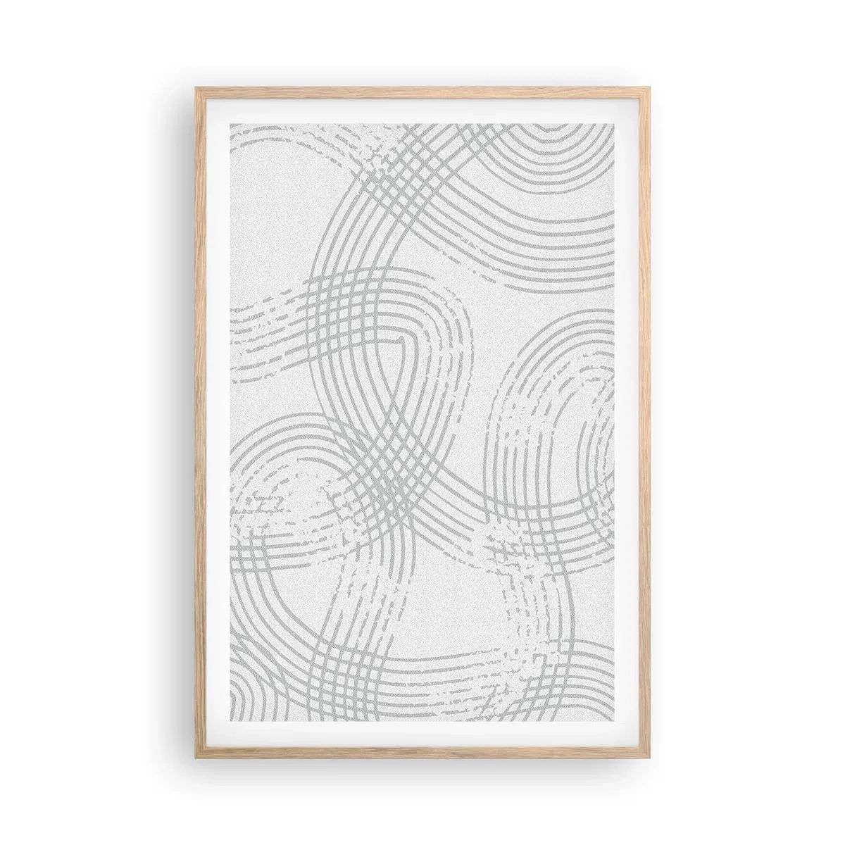 Póster en marco roble claro - No hay camino recto - 61x91 cm