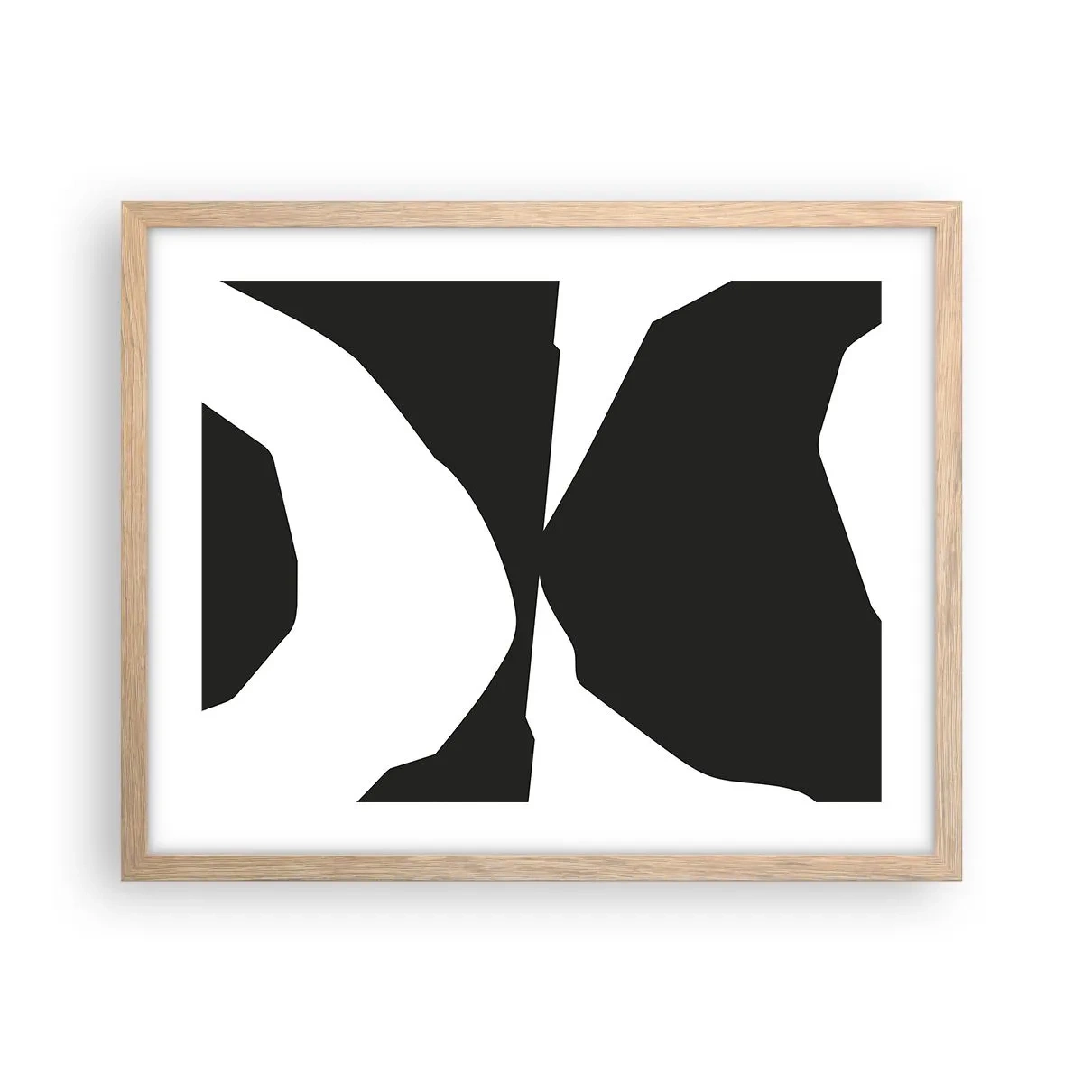 Póster en marco roble claro - Positivo-negativo - 50x40 cm