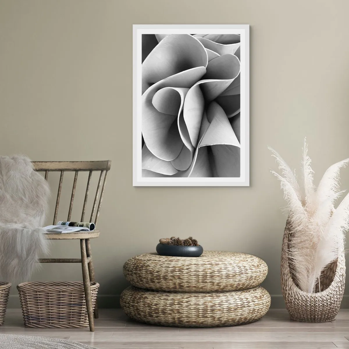 Póster en marco blanco - Sucede en el espacio - 50x70 cm