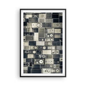 Póster en marco negro - Y todo fluye - 61x91 cm