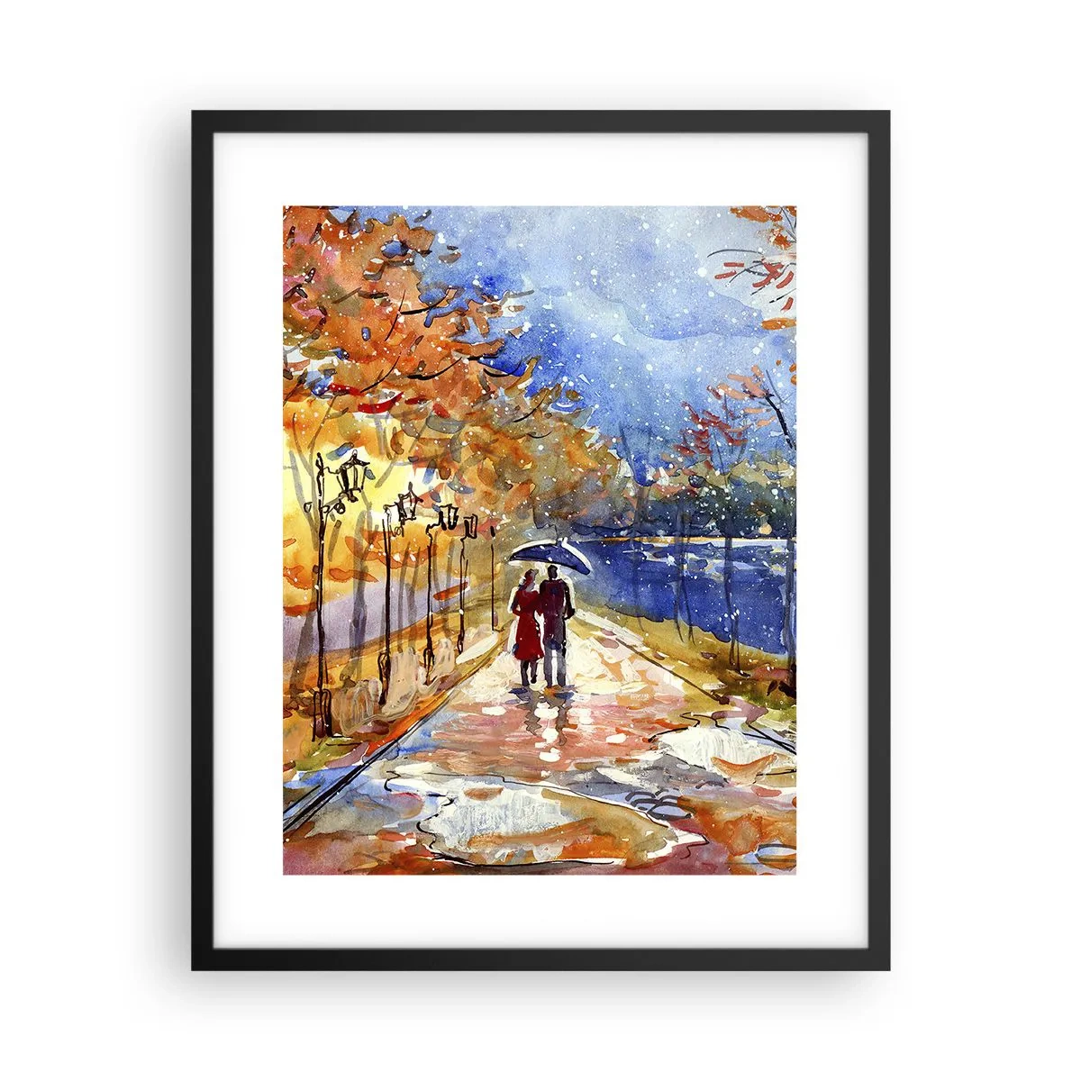 Póster en marco negro - Juntos hasta el límite del tiempo - 40x50 cm