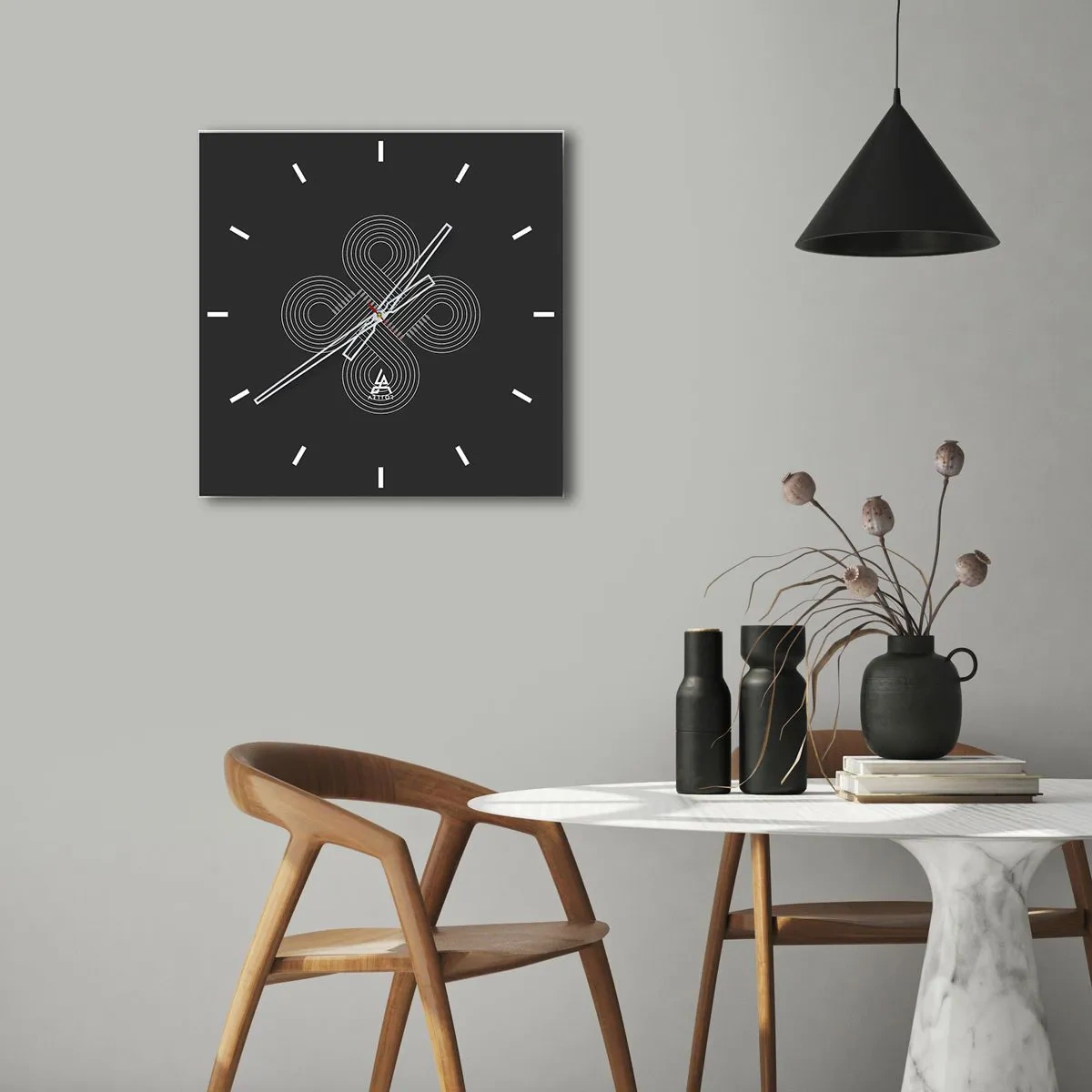 Reloj de pared - Reloj de vidrio - El espíritu celta - 40x40 cm