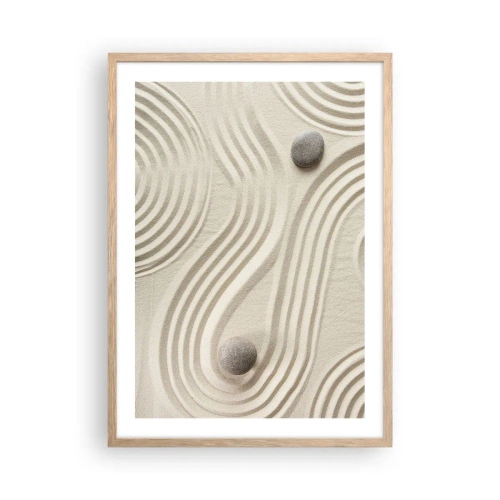 Póster en marco roble claro - Un toque de calidez - 50x70 cm