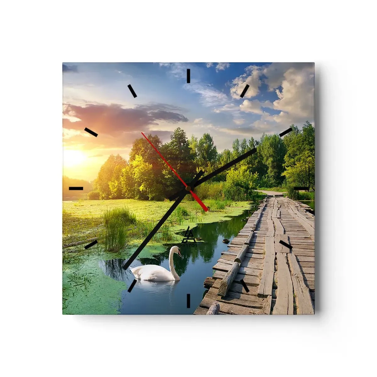 Reloj de pared - Reloj de vidrio - Verano, verano en todas partes - 40x40 cm