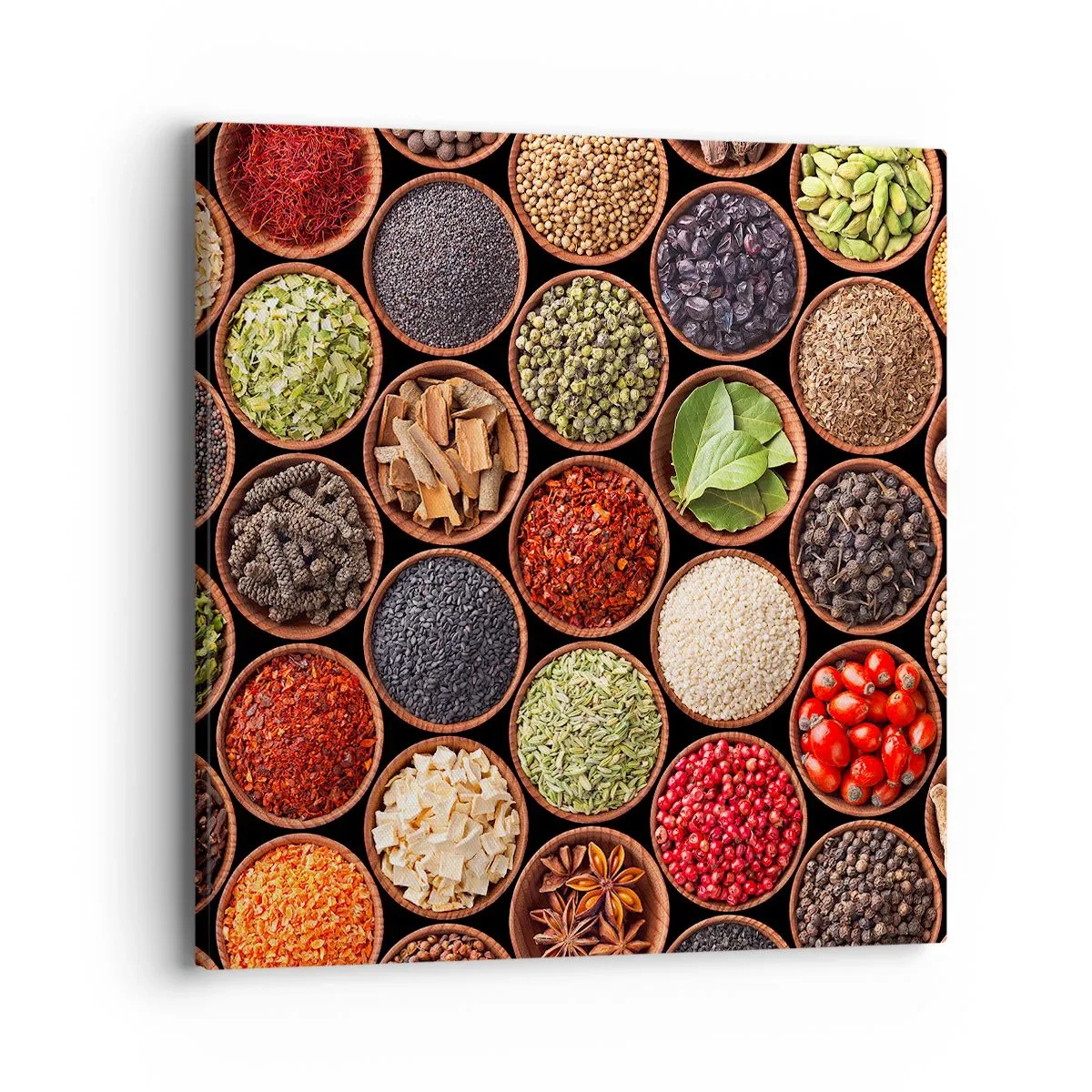 Cuadro sobre lienzo - Impresión de Imagen - Todos los sabores del mundo - 40x40 cm