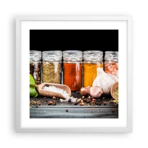 Póster en marco blanco - Para que la vida sepa bien - 40x40 cm