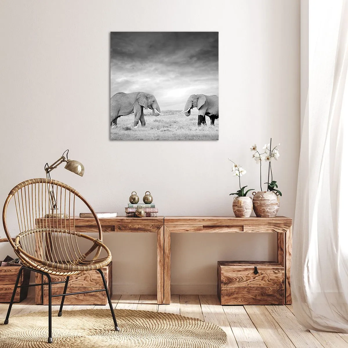 Cuadro sobre lienzo - Impresión de Imagen - El gris es hermoso - 50x50 cm