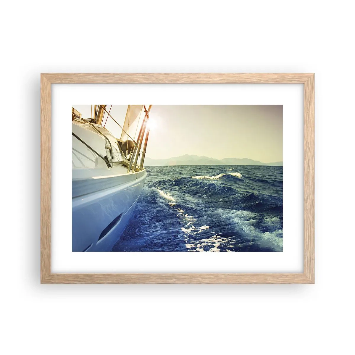 Póster en marco roble claro - Para una aventura - 40x30 cm