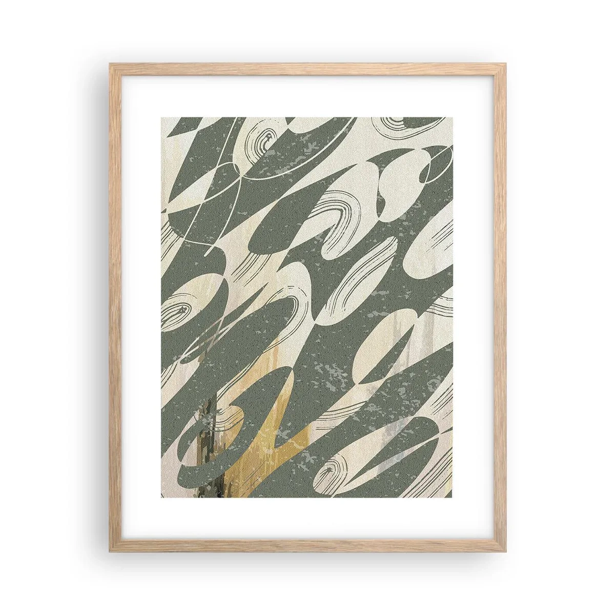 Póster en marco roble claro - Abstracción rítmica - 40x50 cm