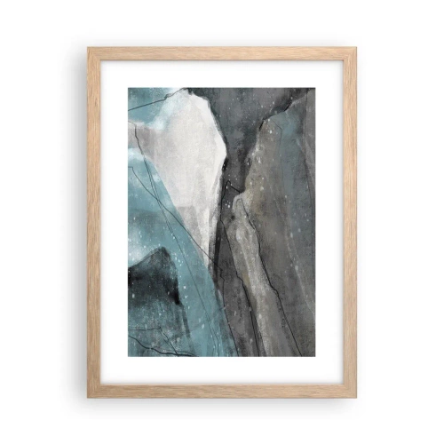 Póster en marco roble claro - Abstracción: rocas y hielo - 30x40 cm