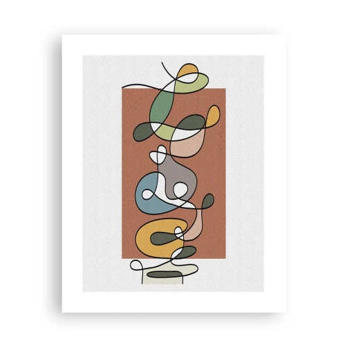 Póster - Abstracción: una maraña de colores - 40x50 cm