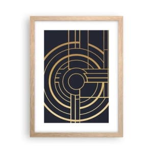 Póster en marco roble claro - Giro de los elementos - 30x40 cm