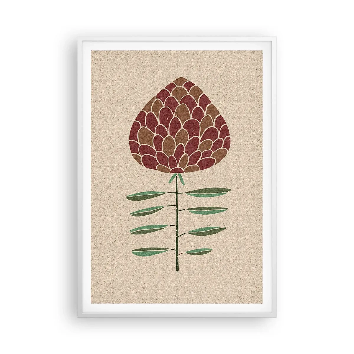 Póster en marco blanco - Como una gran piña - 70x100 cm