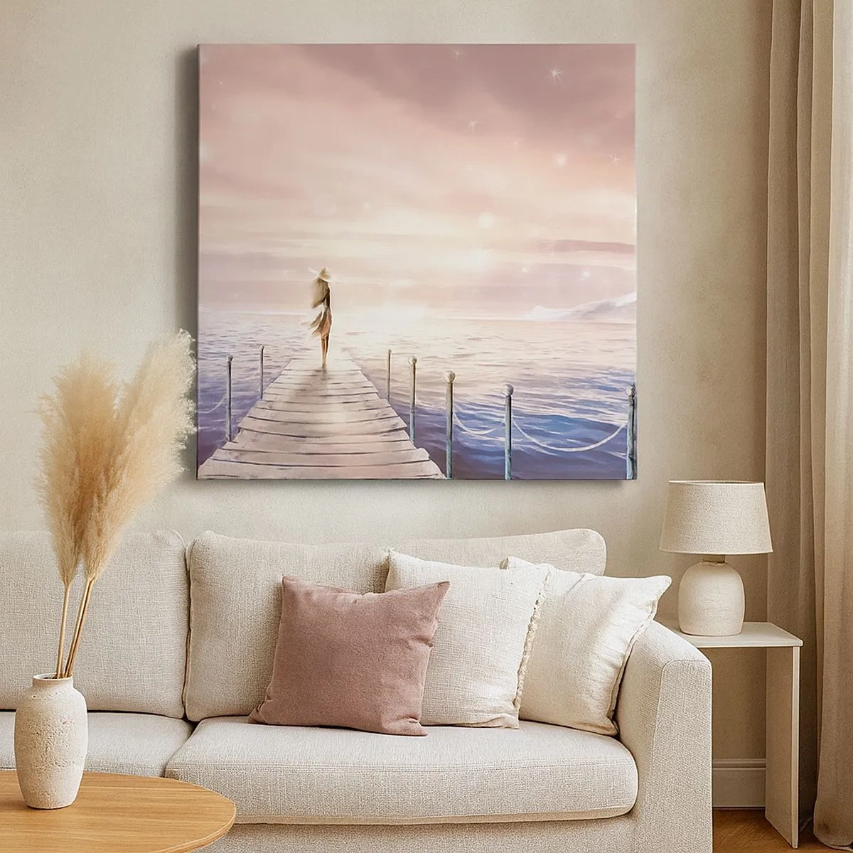 Cuadro sobre lienzo - Impresión de Imagen - A la luz de un sueño - 30x30 cm