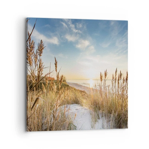 Cuadro sobre lienzo - Impresión de Imagen - Playa del norte - 70x70 cm