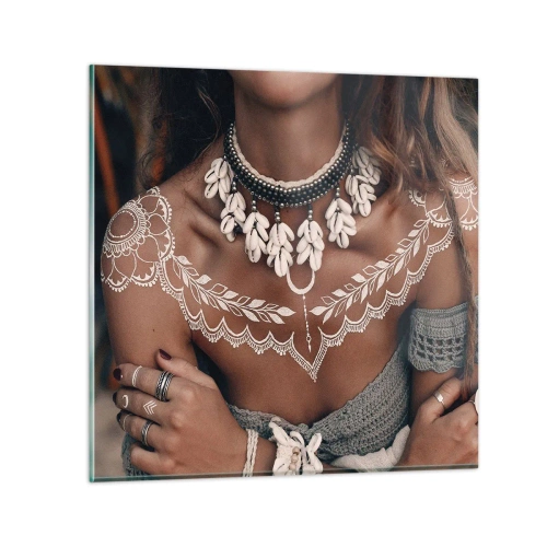 Cuadro sobre vidrio - Impresiones sobre Vidrio - Talismanes, rituales de feminidad - 30x30 cm