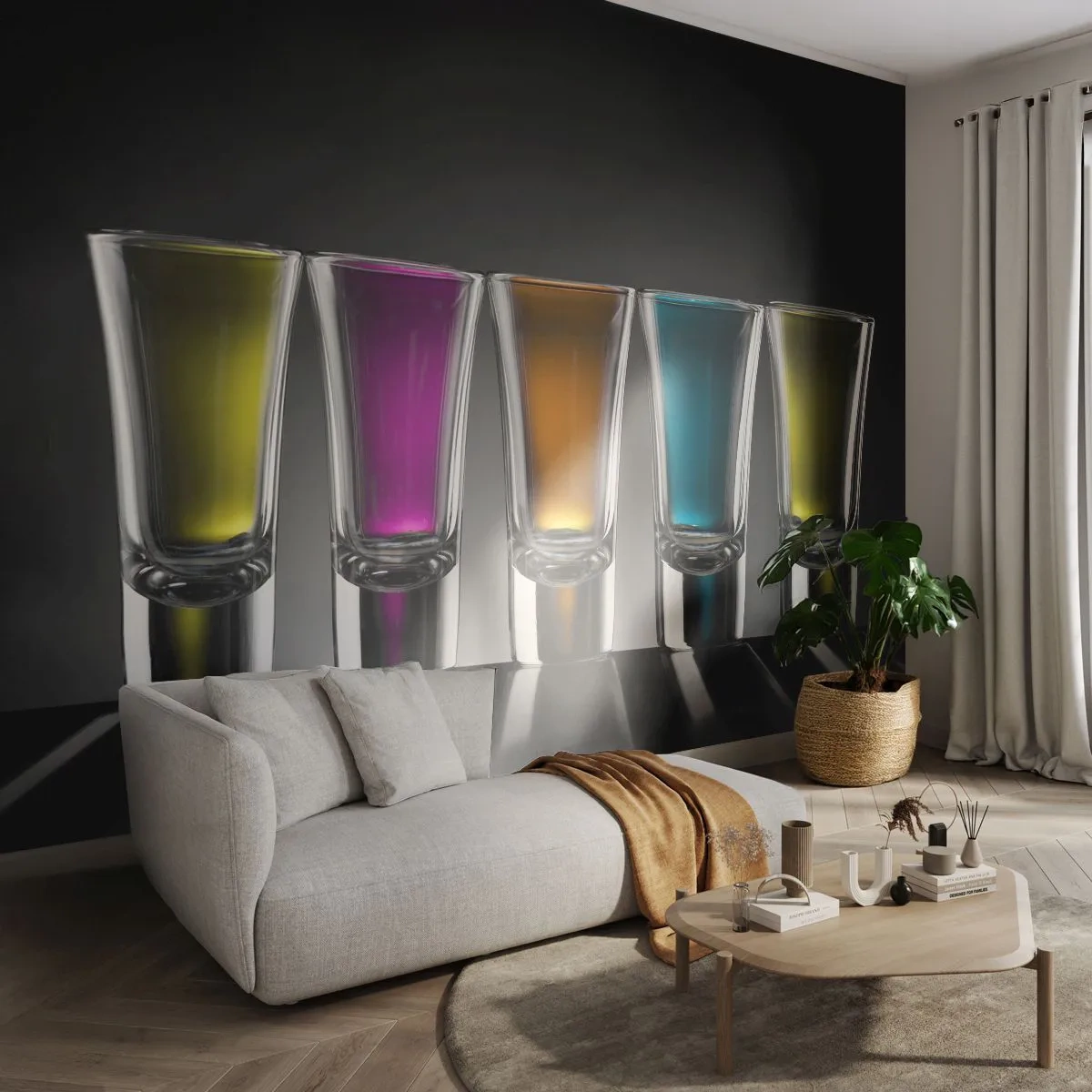 Fotomural Premium Canvas - Colores de la alegría - Gastronomía, Bebidas, Anteojos - 250x175 cm