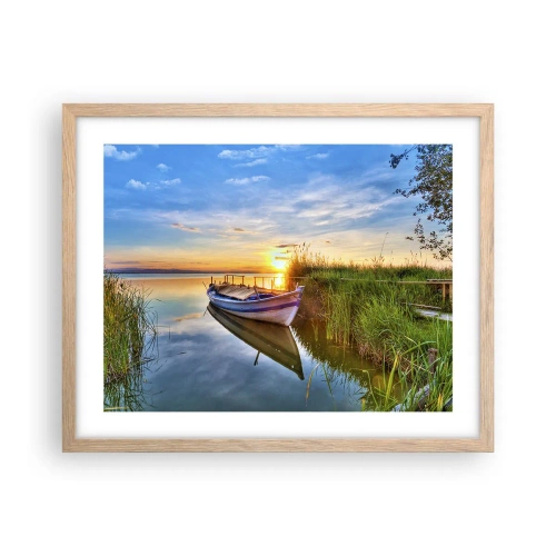 Póster en marco roble claro - Sueños cumplidos - 50x40 cm