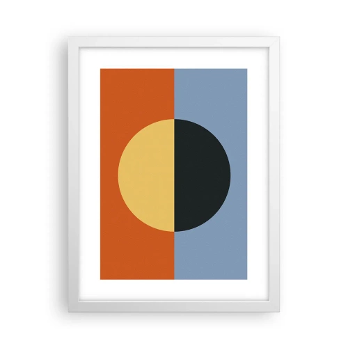 Póster en marco blanco - Una composición de calidez y frescura - 30x40 cm