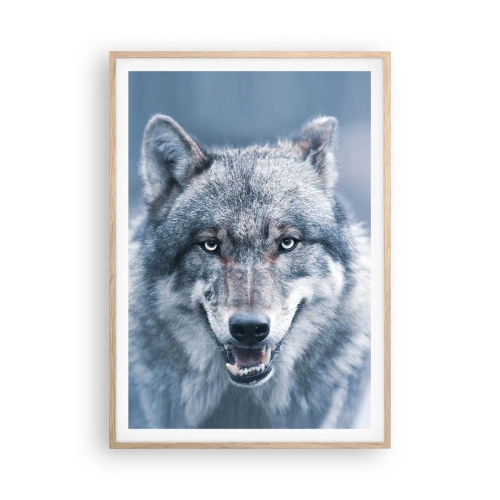 Póster en marco roble claro - ¿Aceptarás el reto? - 70x100 cm