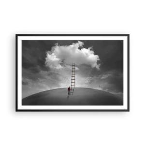 Póster en marco negro - Todo es posible - 91x61 cm