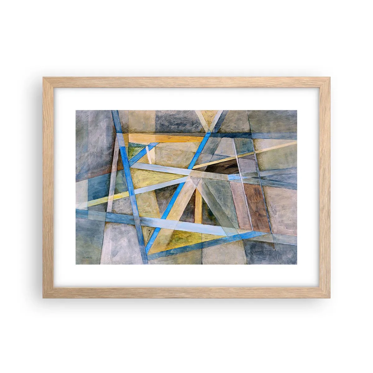 Póster en marco roble claro - ¿Recto o inclinado? - 40x30 cm