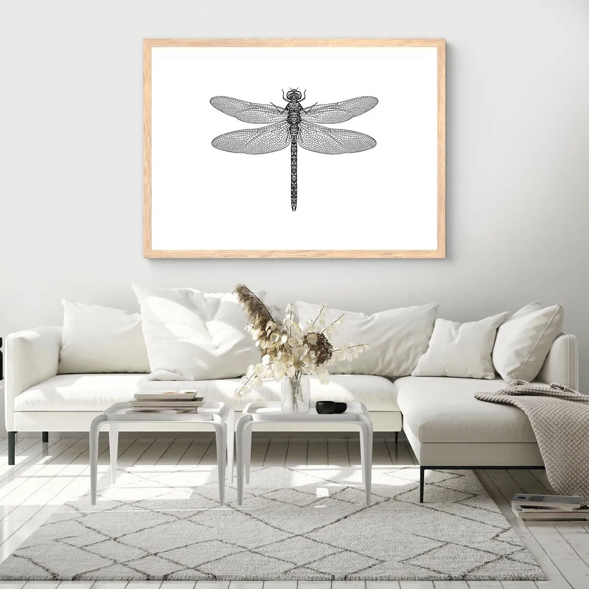 Póster en marco roble claro - Precisión de la naturaleza - 50x40 cm