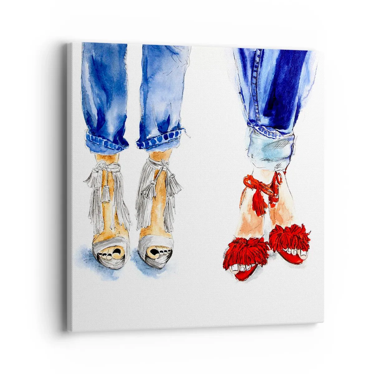 Cuadro sobre lienzo - Impresión de Imagen - ¿Por qué no vamos a dar un paseo? - 40x40 cm